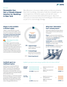 Renewable Gas: Not a Climate-Aligned Solution for Buildings in New York